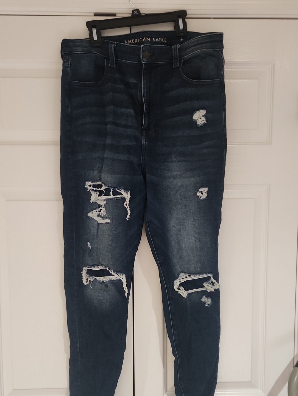 American Eagle Outfitters Men’s Dark Blue Skinny Ripped Jeans